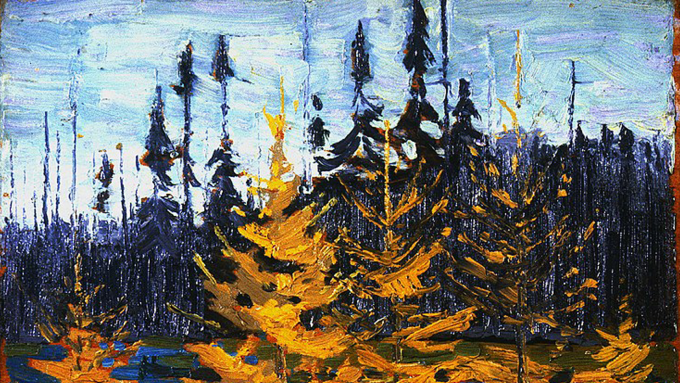 Tom Thomson — Tamaracks (detail)